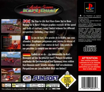 Ayrton Senna Kart Duel (EU) box cover back